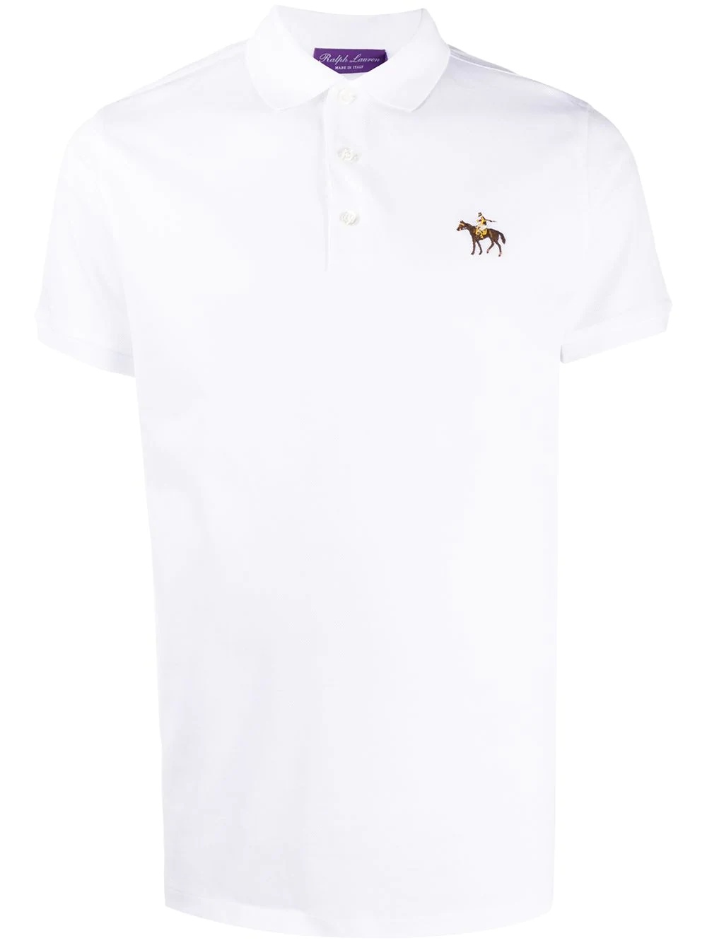 logo embroidered polo shirt - 1