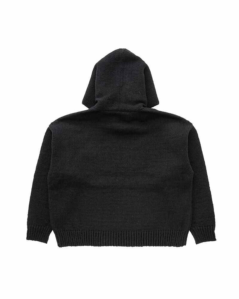 visvim AMPLUS SB KNIT HOODIE P.O. BLACK | REVERSIBLE