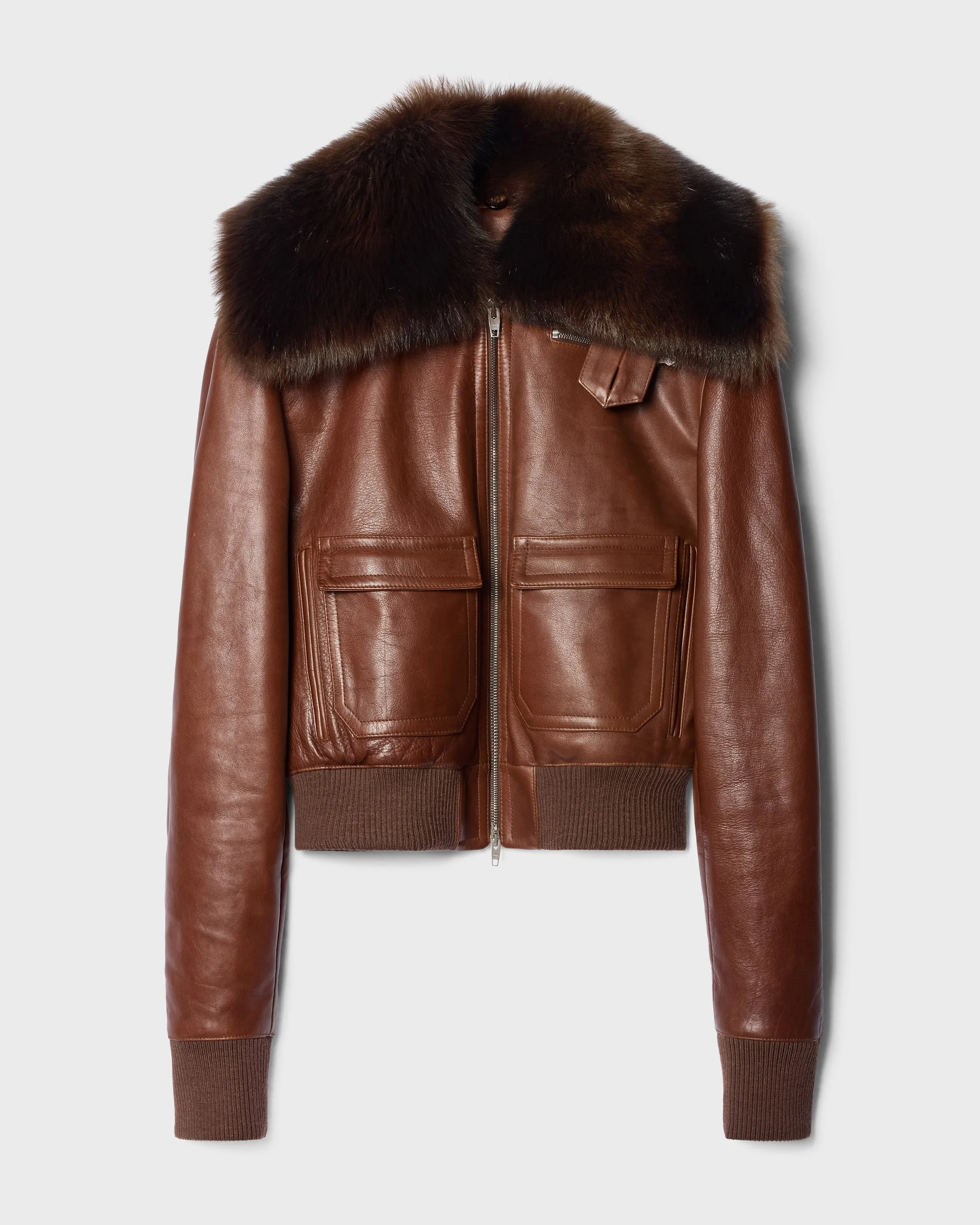 HIGH-COLLAR TEDDY IN CALFSKIN - 1