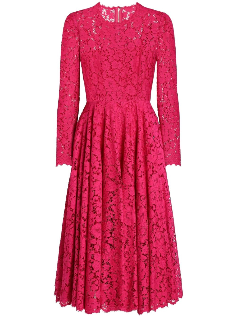 lace-appliqué dress - 1