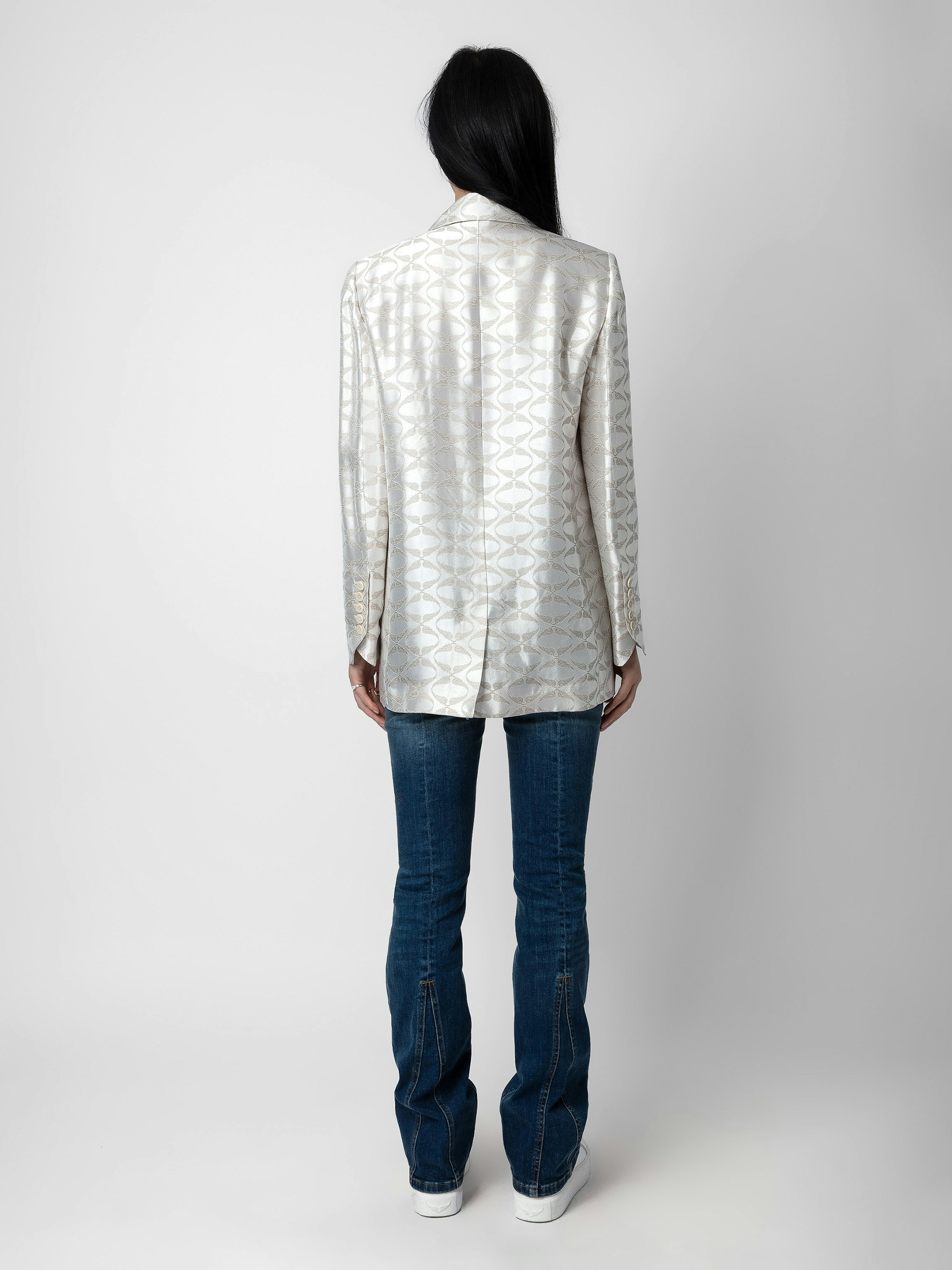 Vicka Wings Jacquard Blazer - 3