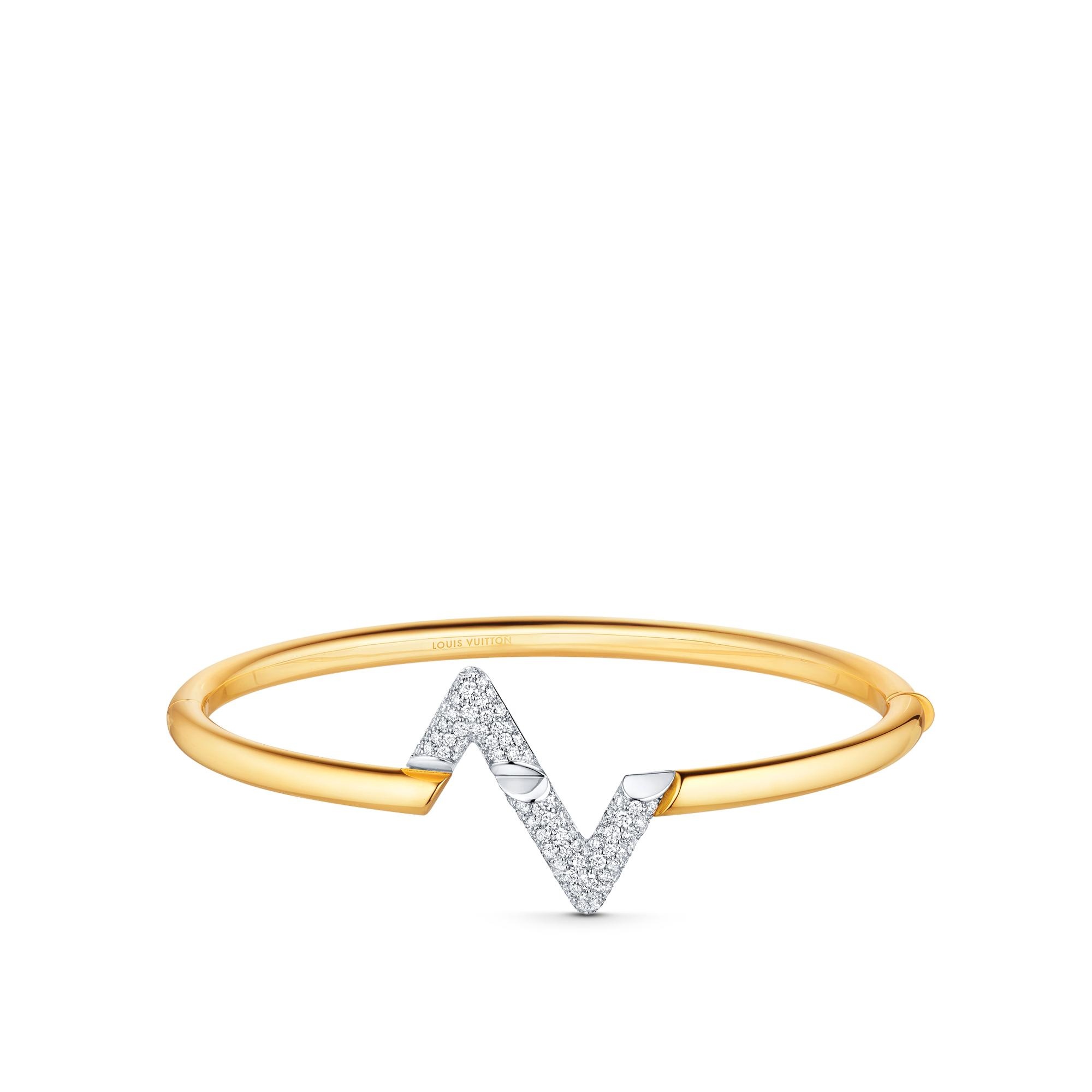 LV Volt Upside Down Bracelet, Yellow Gold, White Gold And Diamonds - 3