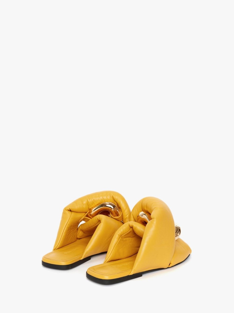 CHAIN TWIST LEATHER FLATS 3