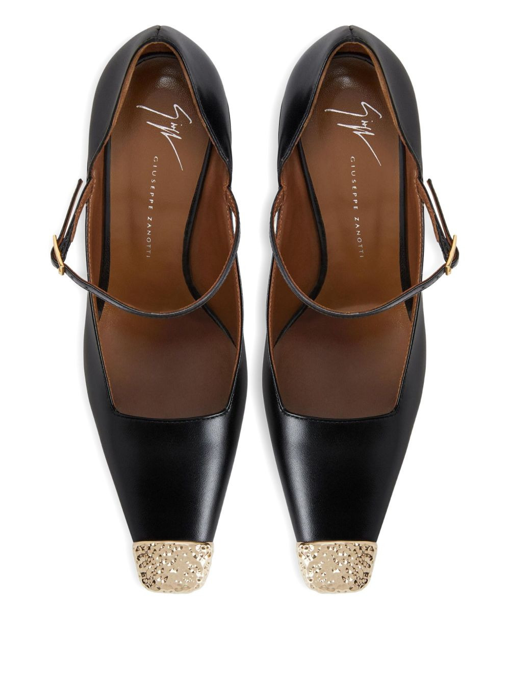 leather heeled pumps - 3