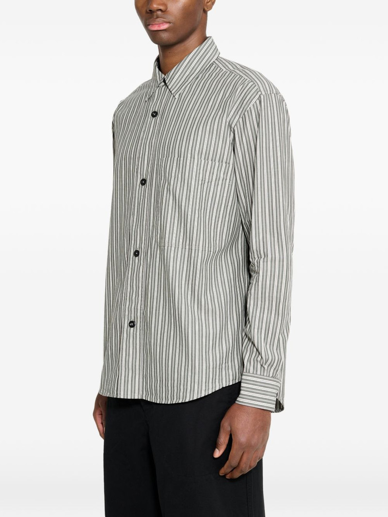 MARGARET HOWELL two-tone striped cotton shirt outlook