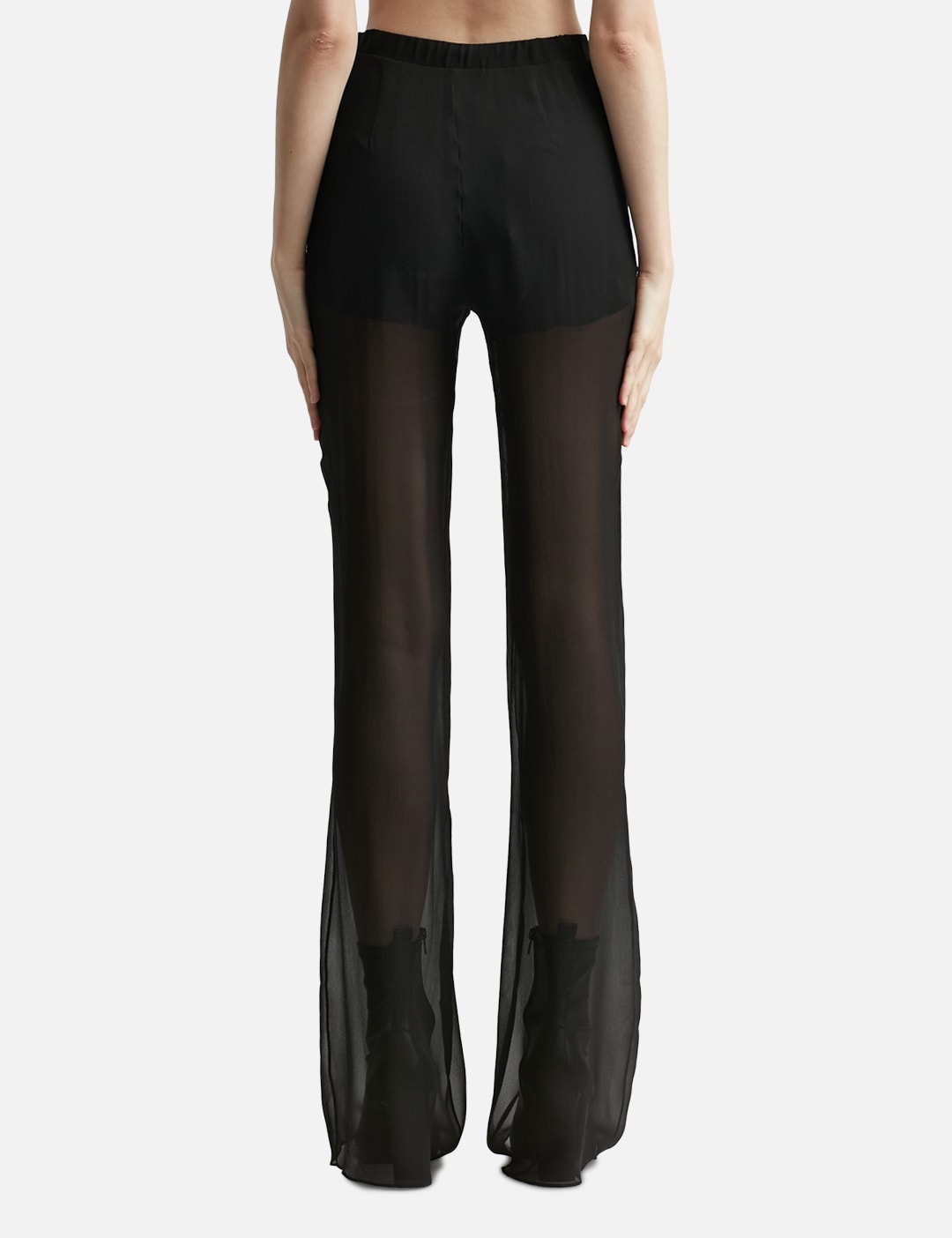 FLARED SHEER TAILORED TROUSERS - 3