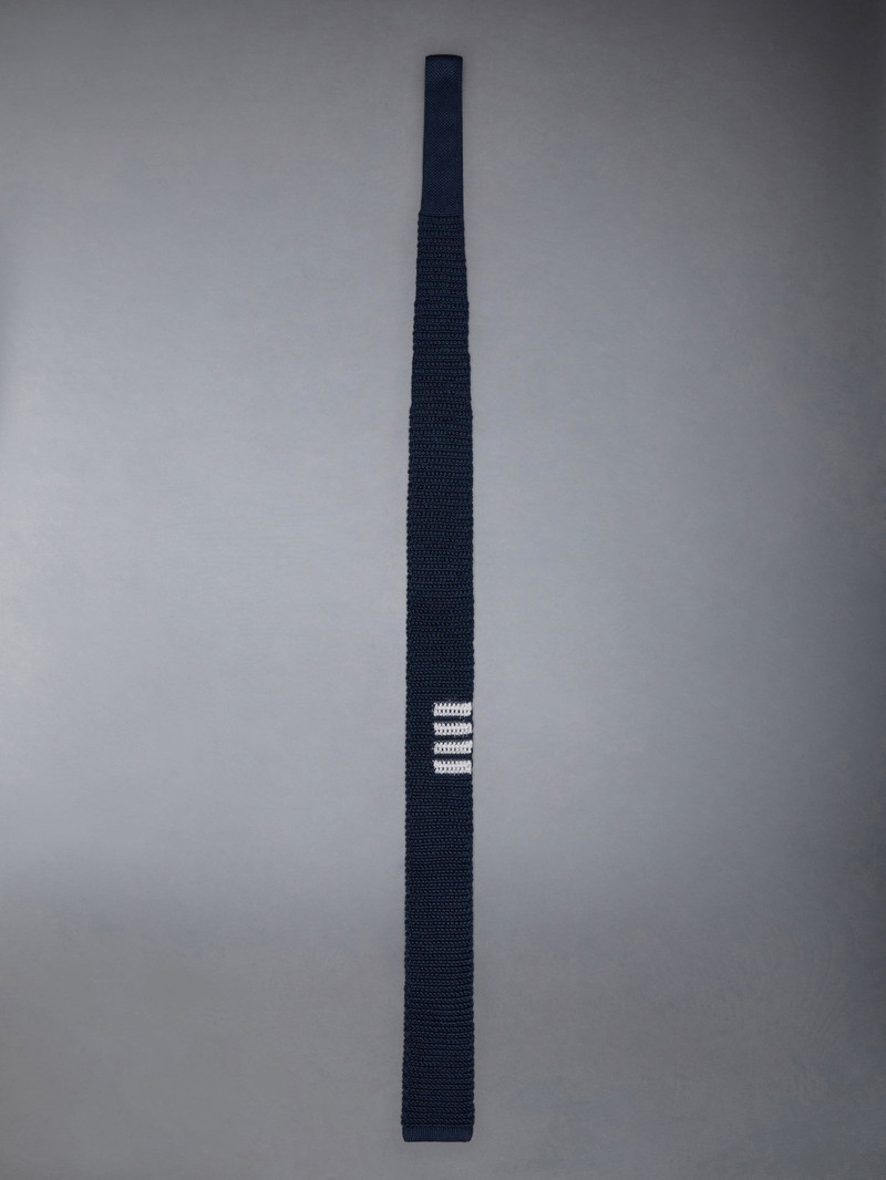 Waffle Stitch Silk Knit 4-Bar Tie 1