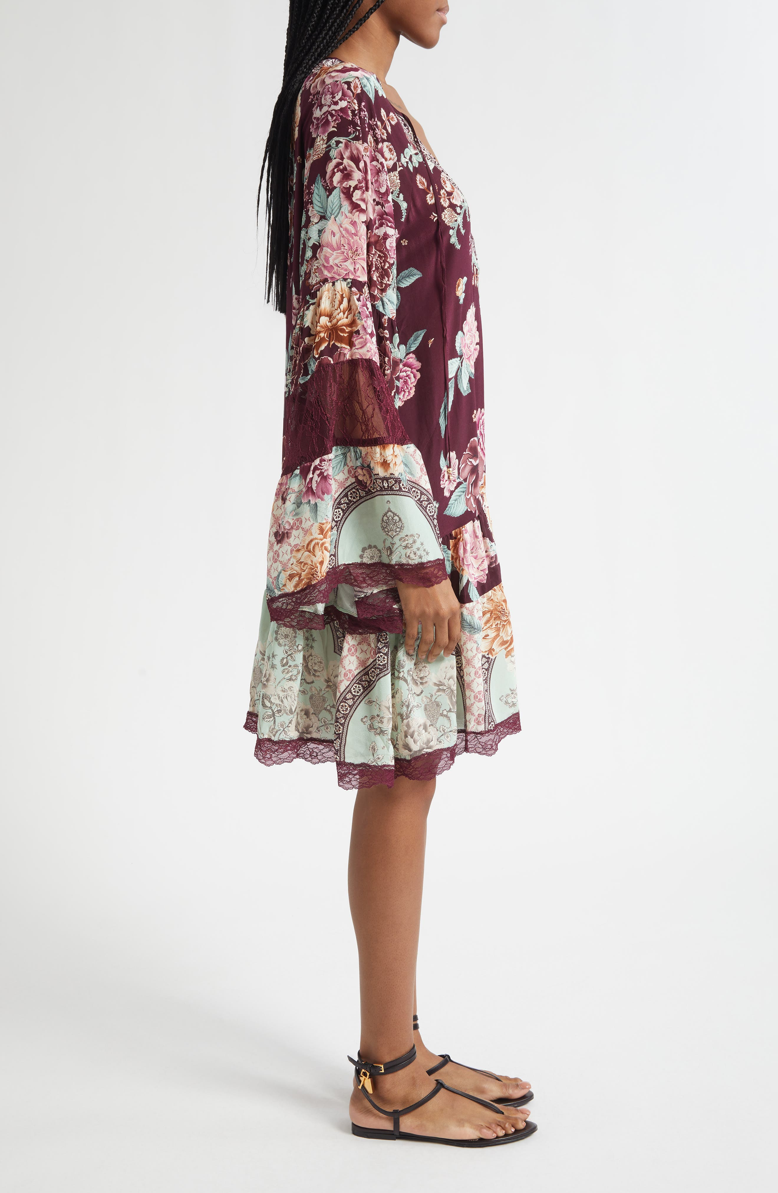 Camilla If These Tiles Could Talk Long Sleeve Tiered Dress at Nordstrom - 3