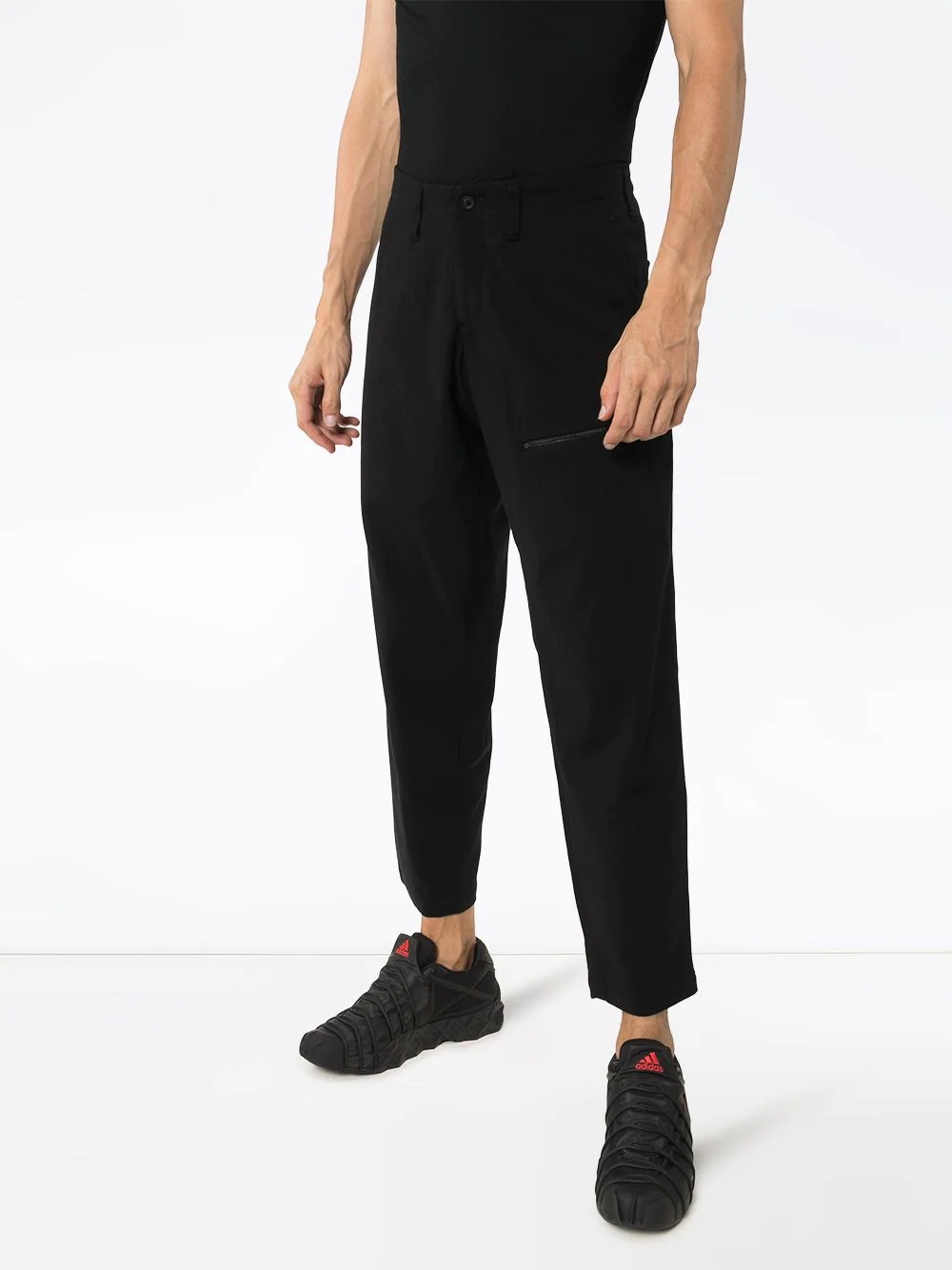 cropped straight-leg trousers - 3