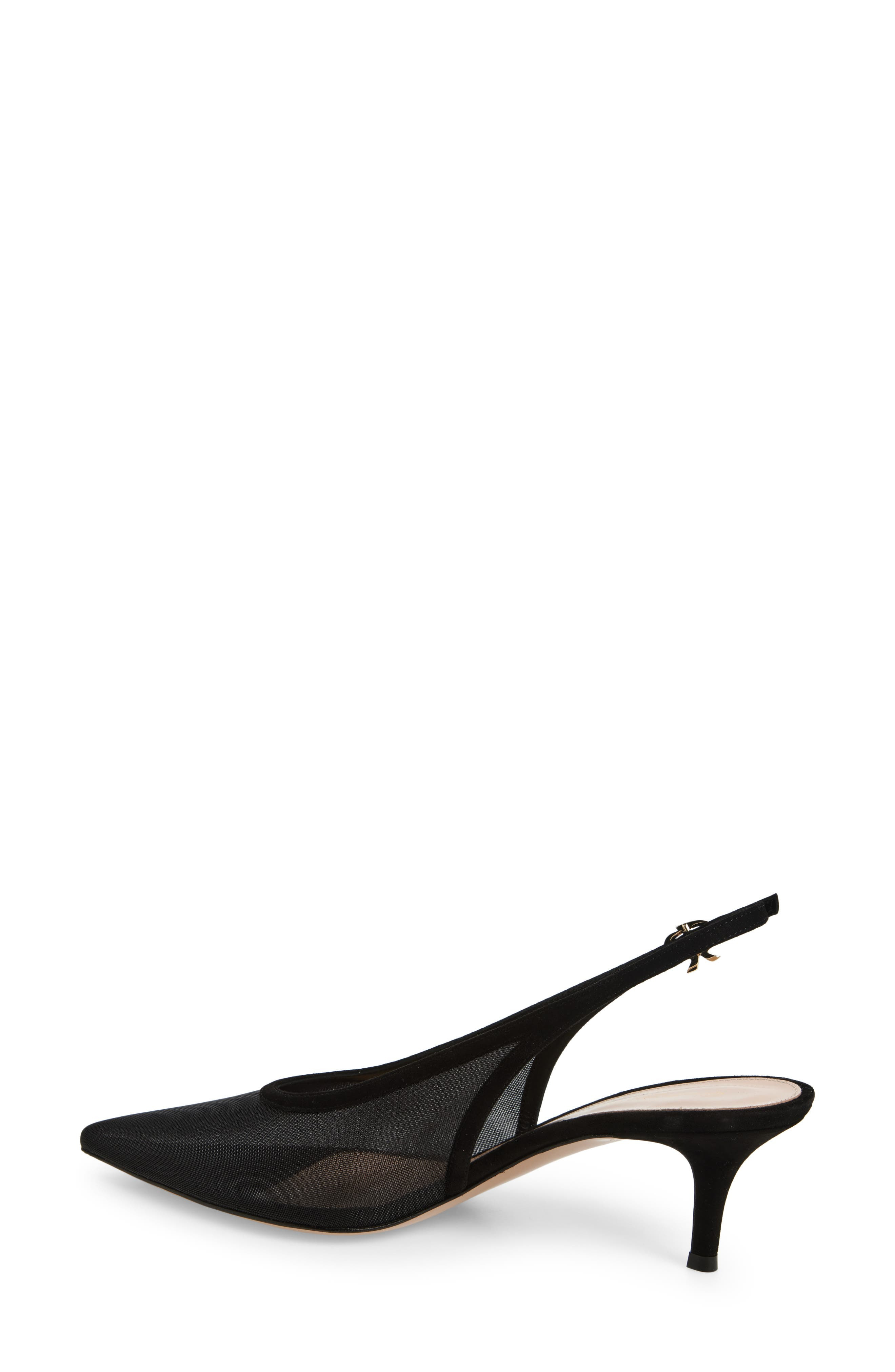 Gianvito Rossi Pointed Toe Slingback Pump in Black at Nordstrom - 2