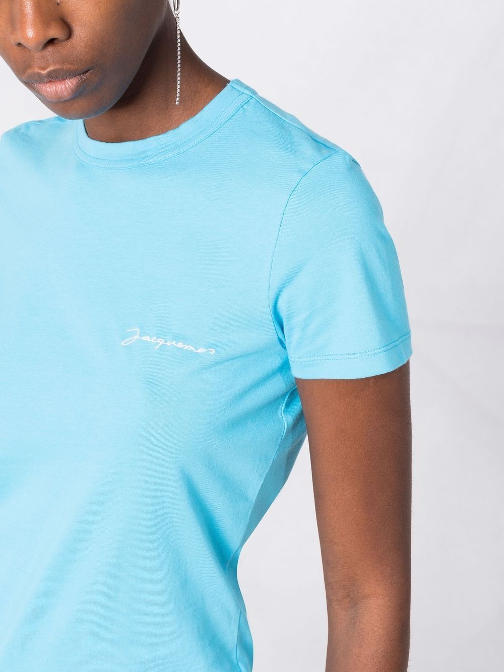 logo embroidered T-shirt - 3