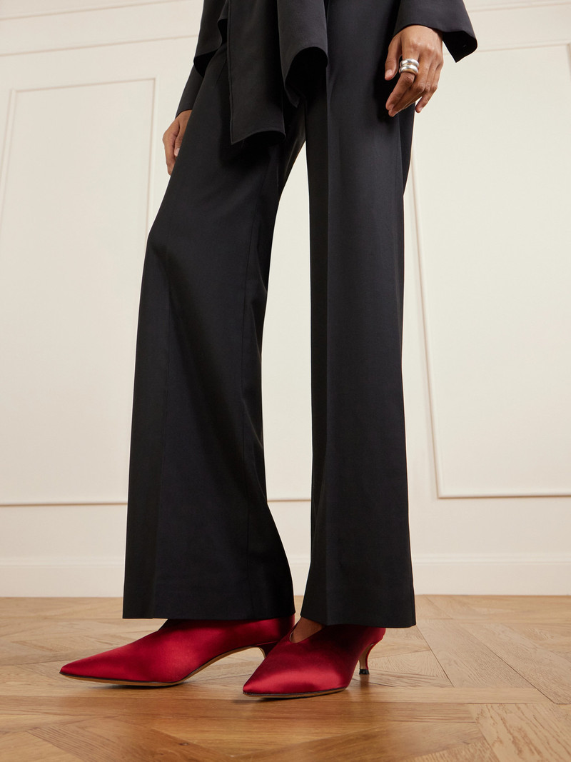 LE MONDE BÉRYL Babouche Satin Pumps outlook