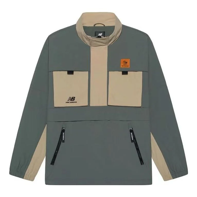 New Balance Windbreaker Sweatshirt 'Green Khaki' NAA56143-KH - 1