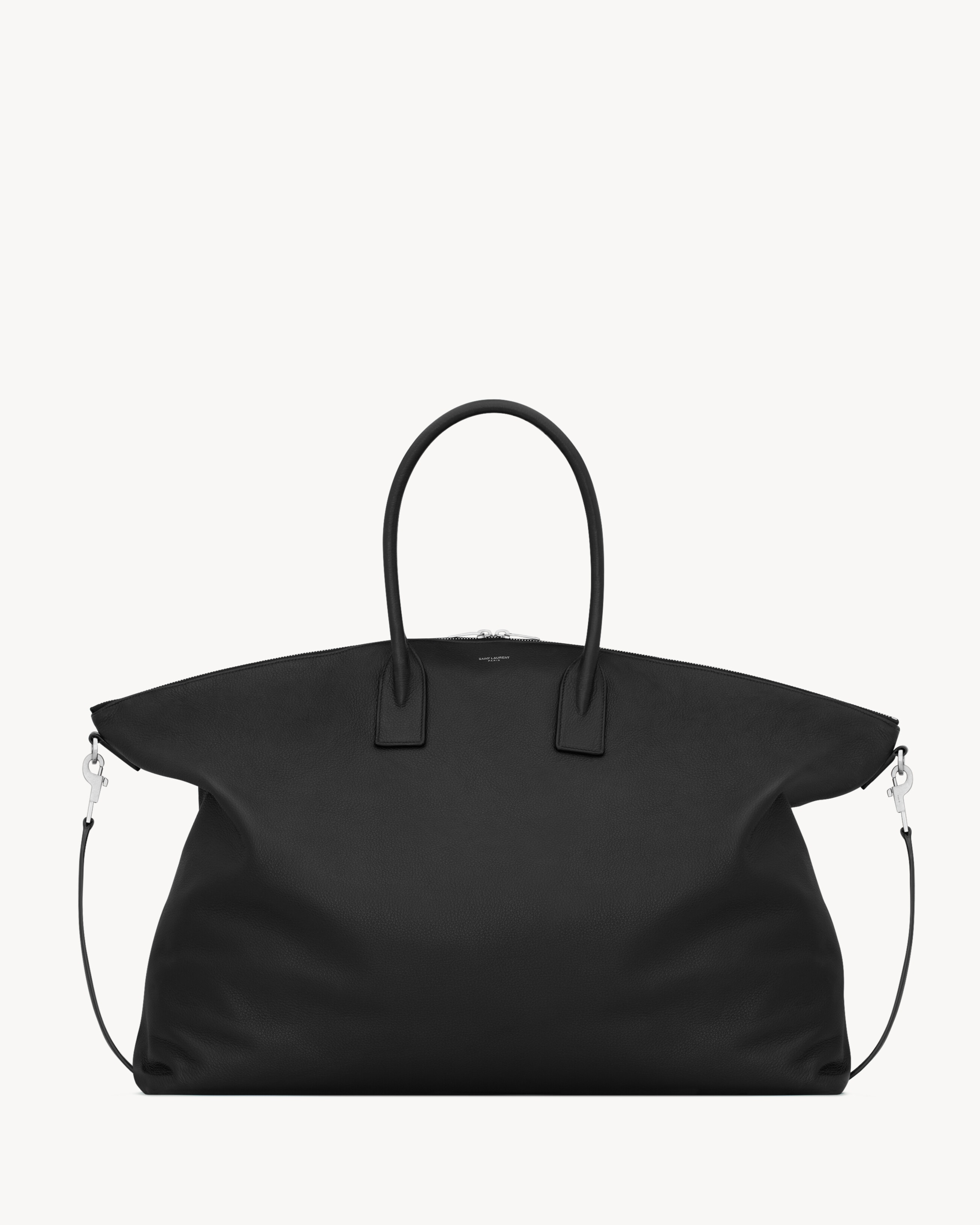 GIANT BOWLING TOTE IN GRAINED LEATHER - 1