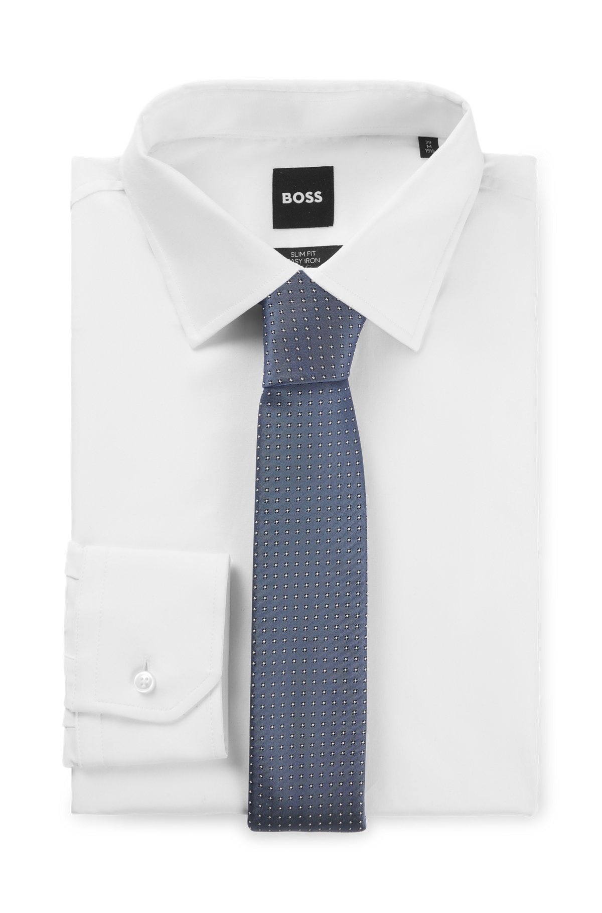 SILK-BLEND TIE WITH JACQUARD-WOVEN PATTERN - 3