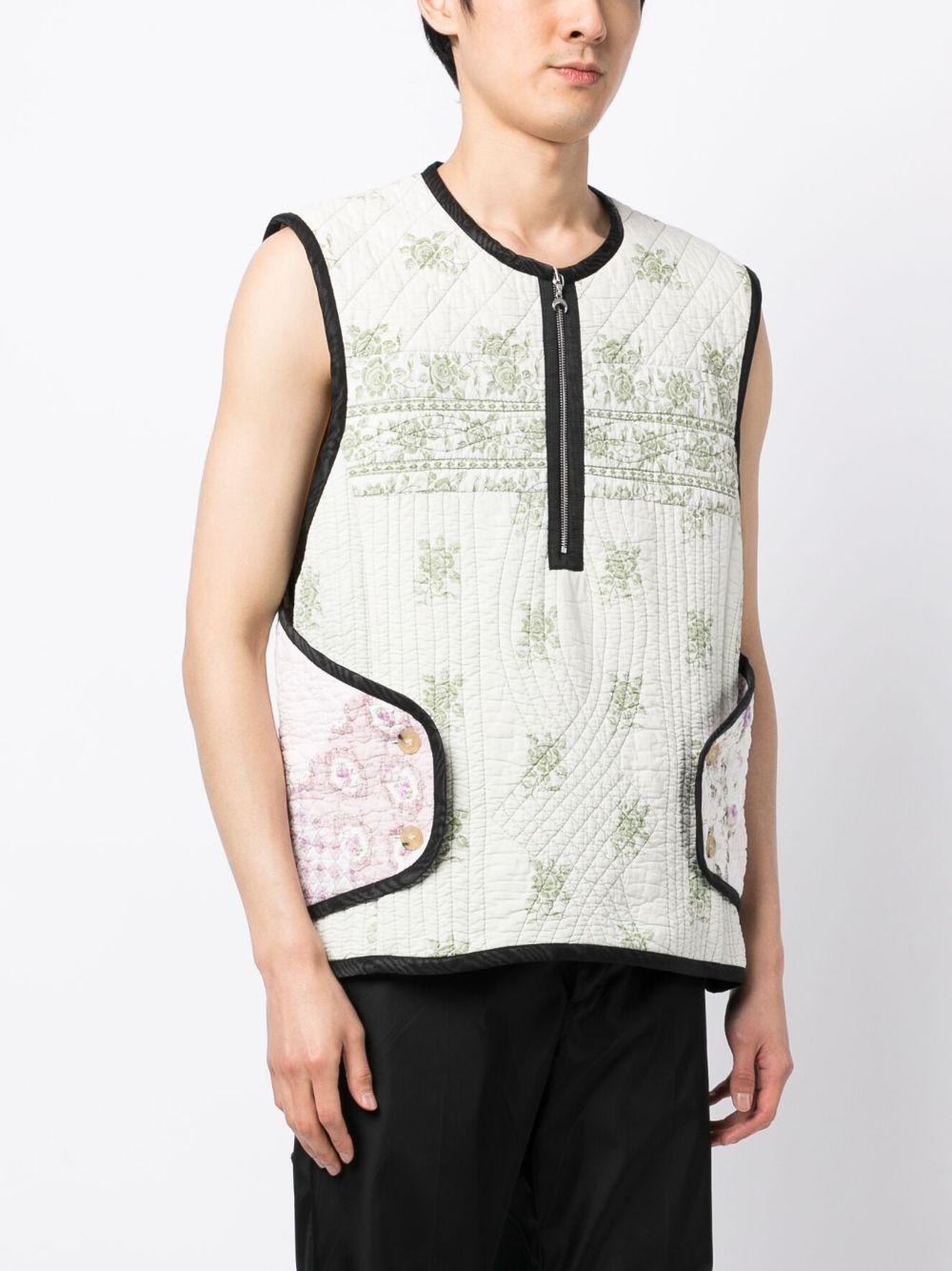 boutis floral-print armor gilet - 3