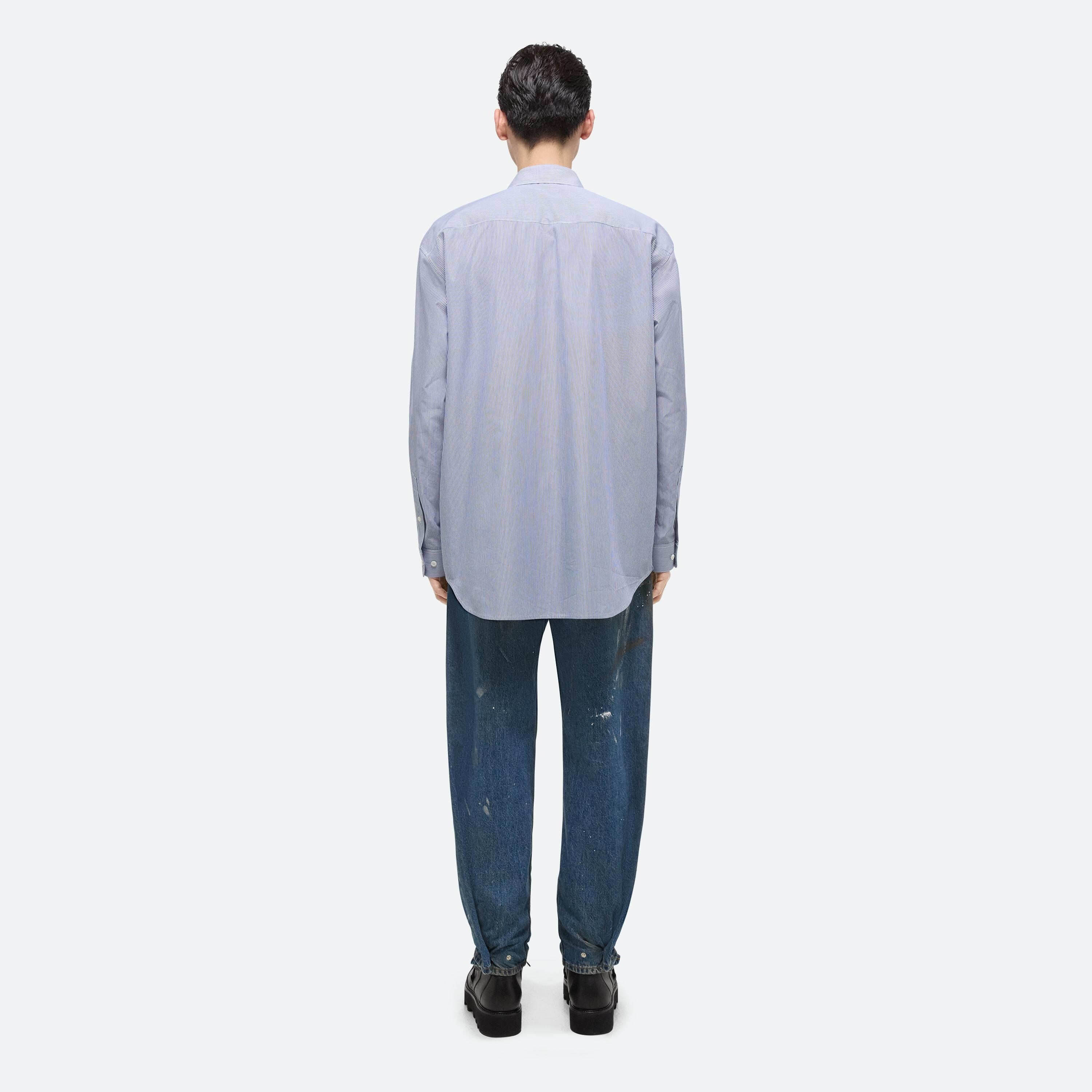 OVERSIZED STRIPED POPLIN SHIRT - 8