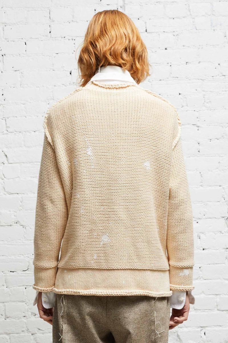 ROLLED EDGE BOXY CARDIGAN - NATURAL 5