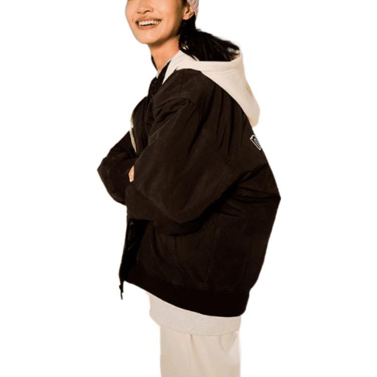 New Balance Logo Full-Zip Hooded Jacket 'Black White' AMJ23362-BK - 3