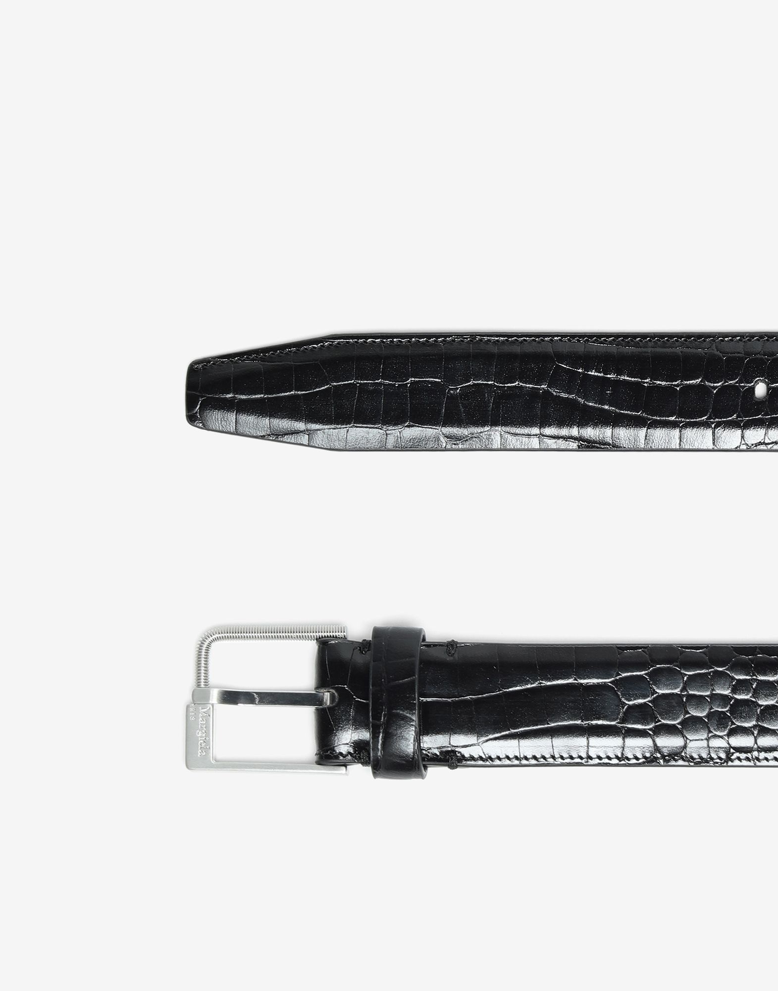 Spliced croc-effect belt - 3