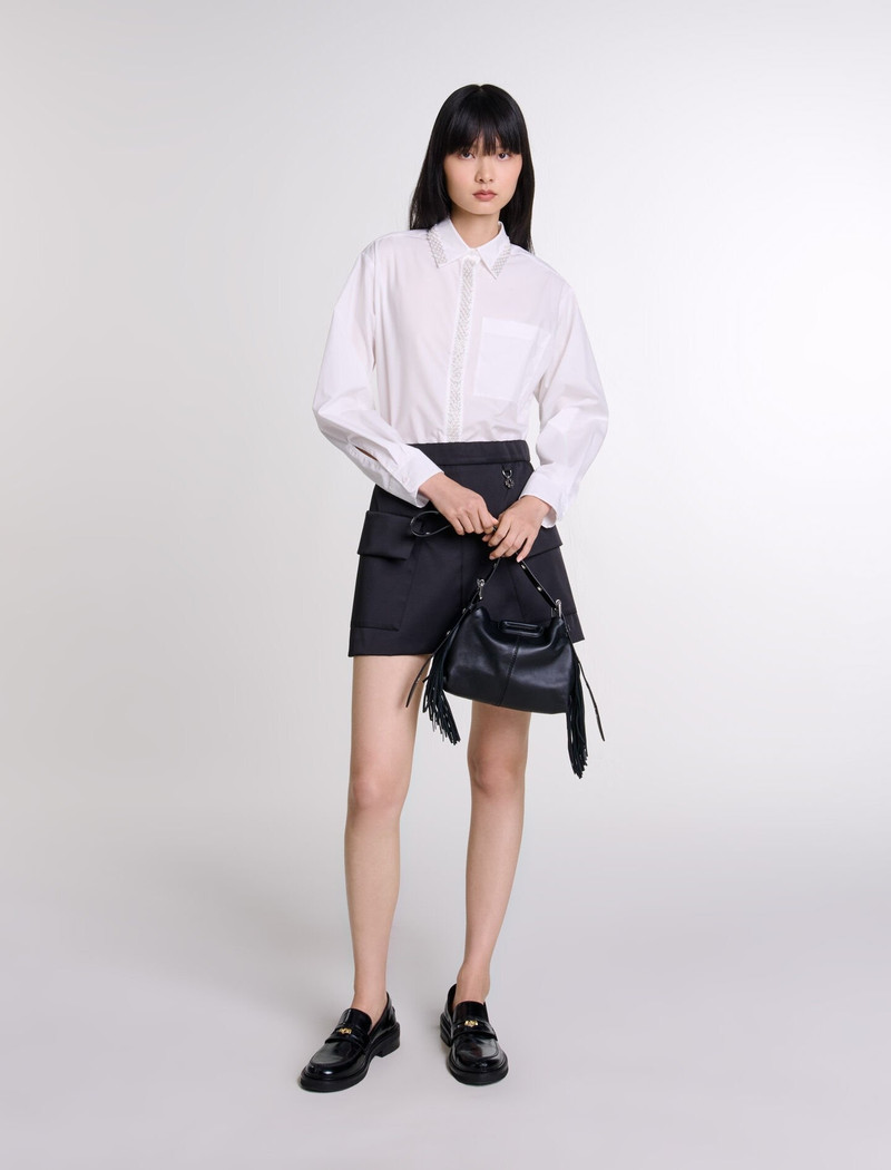 maje Short satin skirt outlook