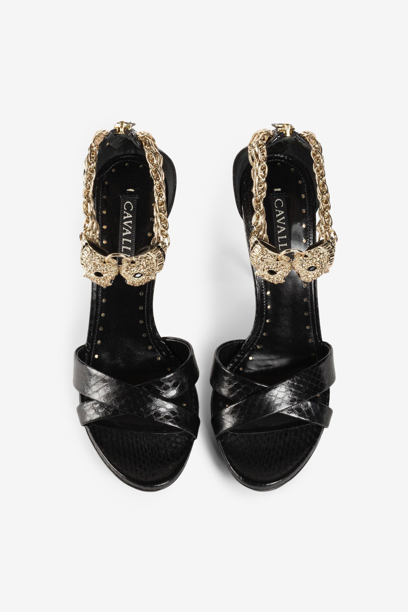 Crystal-Embellished Panther Head Sandals 4