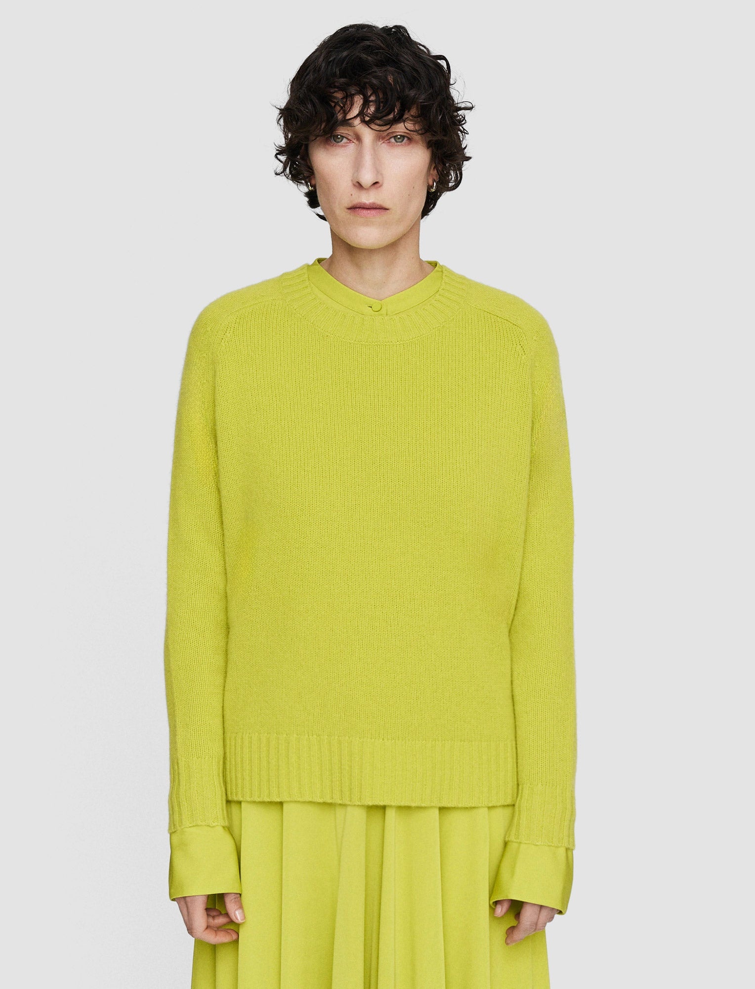 Open Cashmere Round Neck Jumper - 3