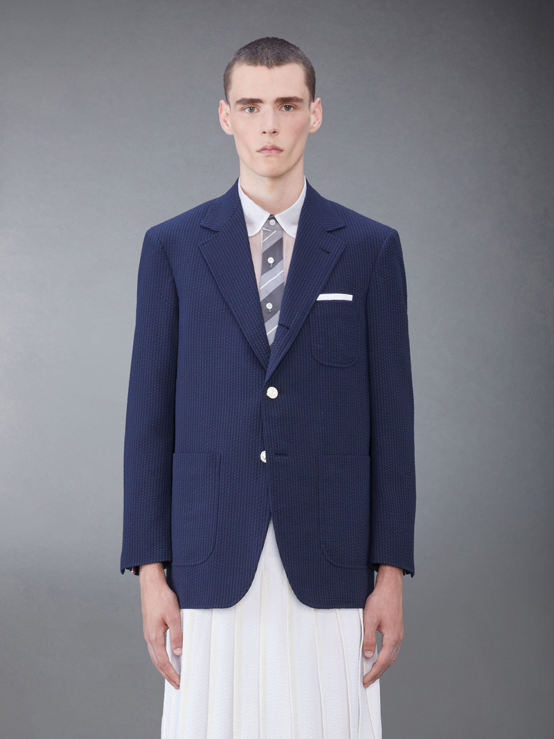 Wool Seersucker Patch Pocket Sport Coat 1