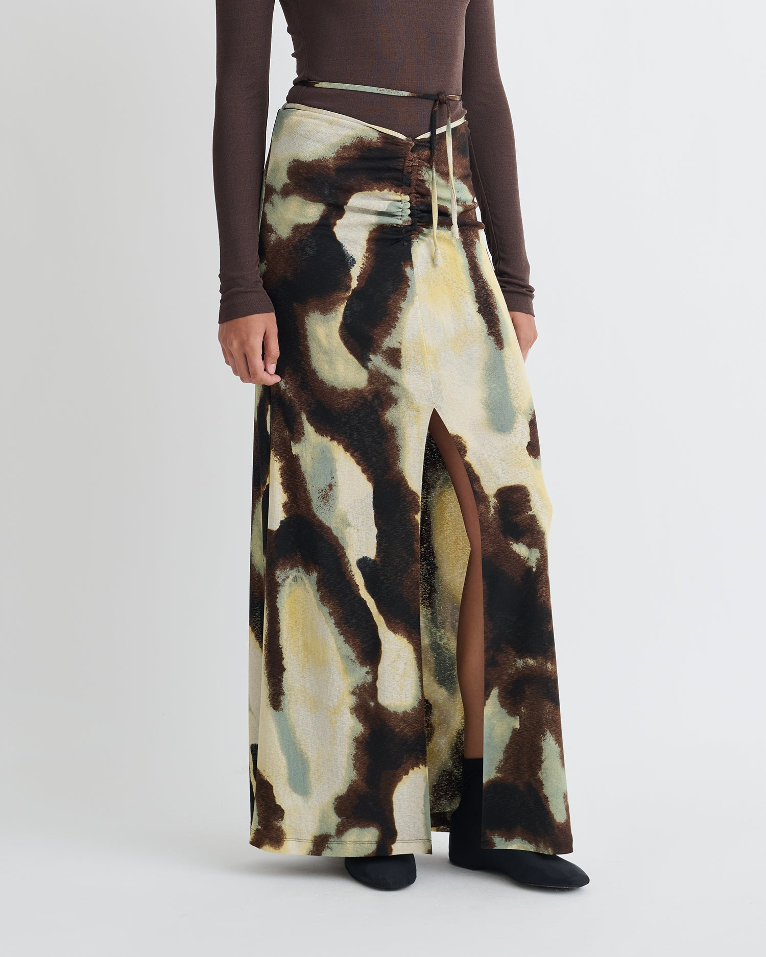 Mesh Jersey Long Skirt - 5