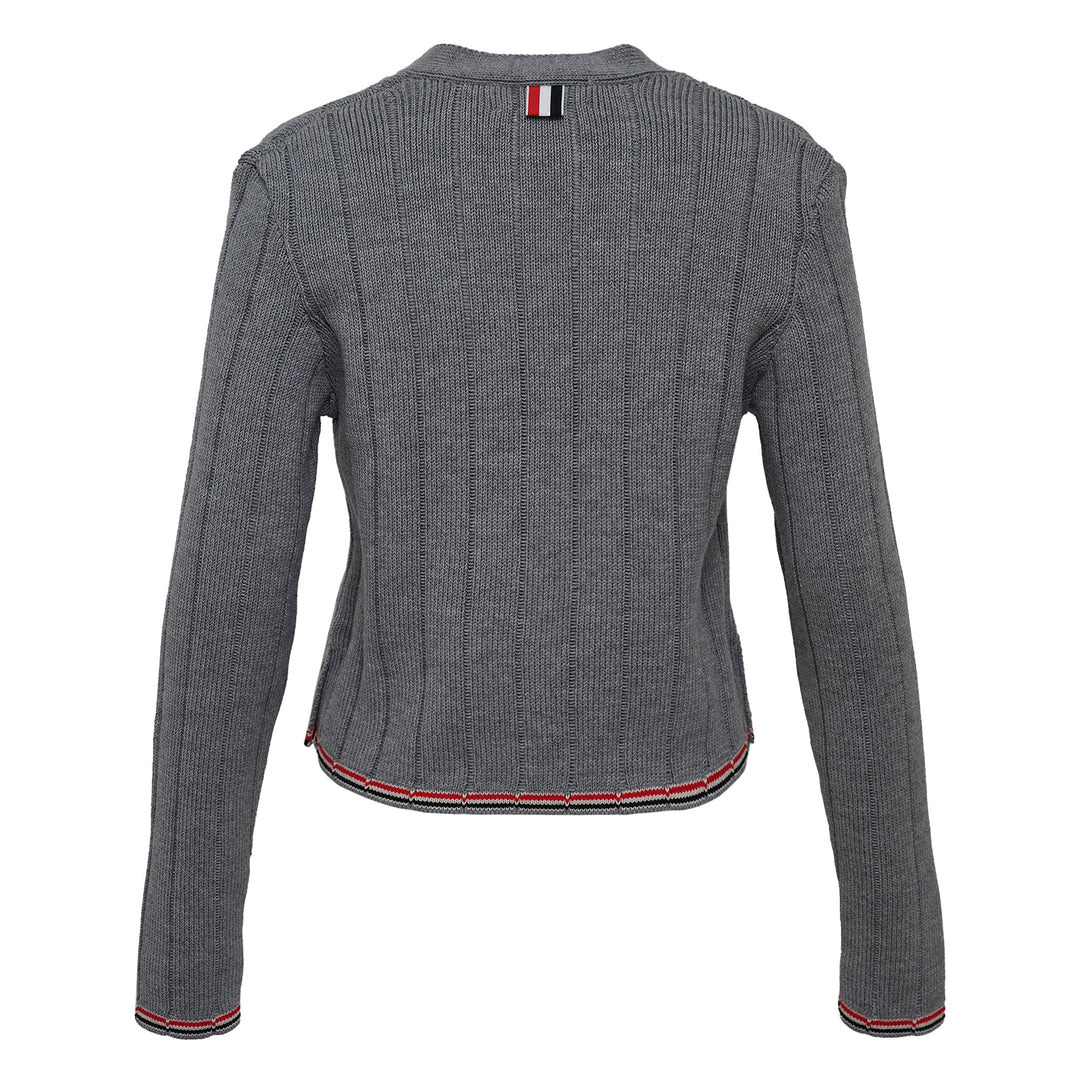 Merino Wool V Neck Cardigan Women - 2