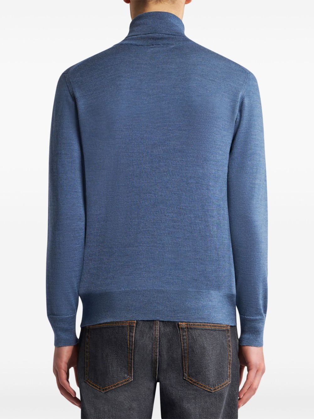 Pegaso-embroidered wool jumper - 3