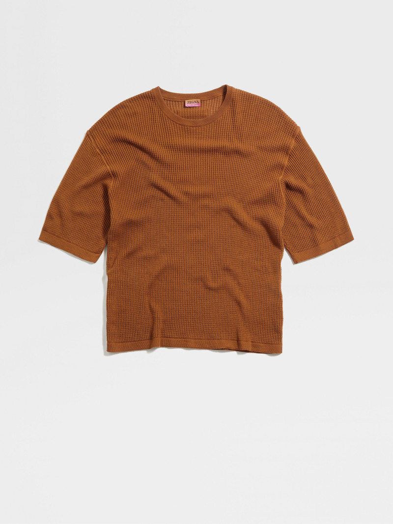 ZEGNA X THE ELDER STATESMAN COTTON AND CASHMERE T-SHIRT 1