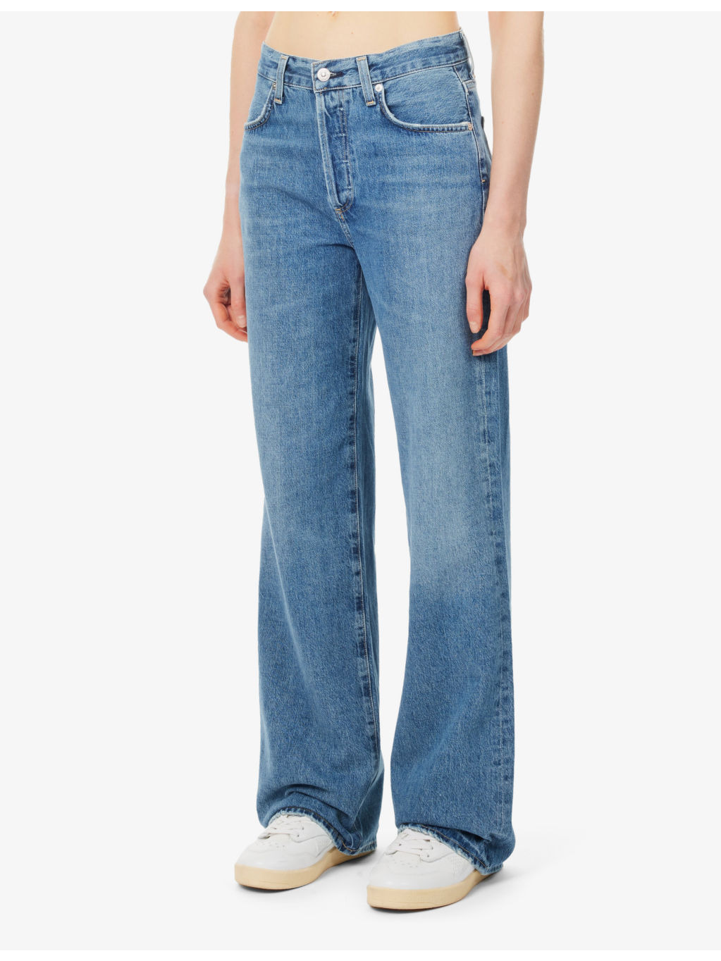Annina wide-leg mid-rise recycled-denim jeans - 3