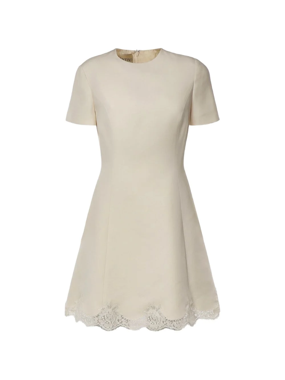 lace-trim A-line dress - 1