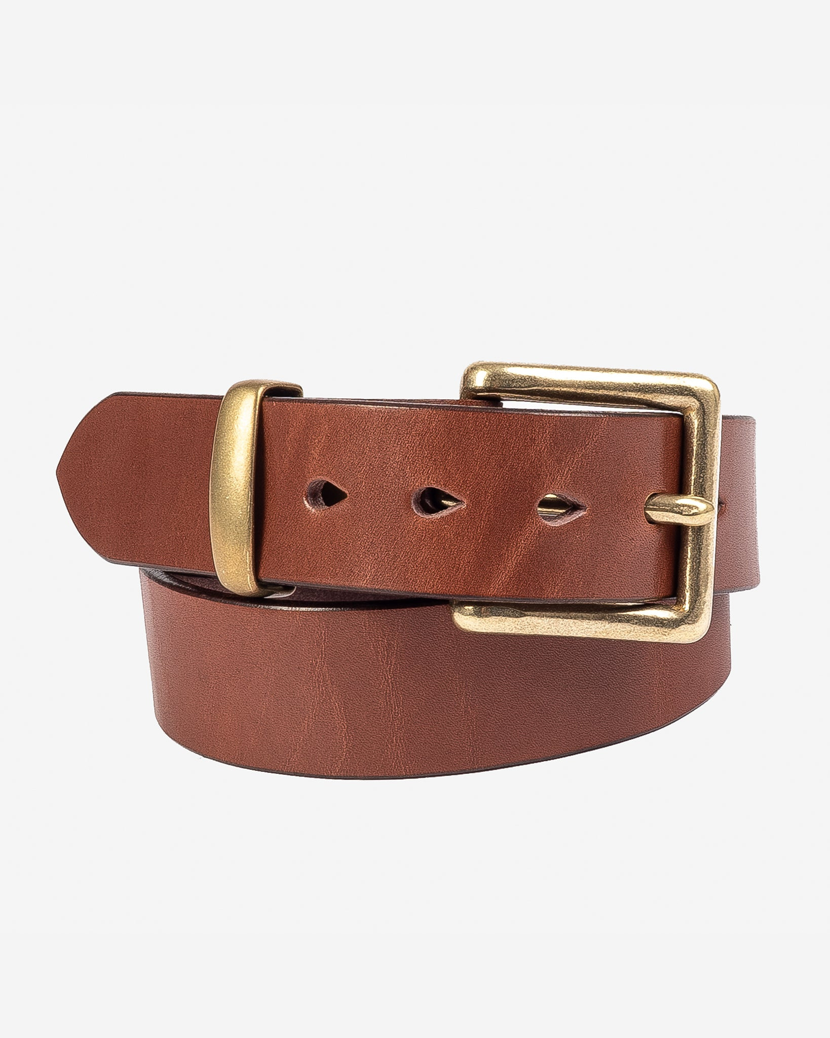 IHB-10-BRN Heavy Duty "Tochigi" Leather Belt - Brown - 2
