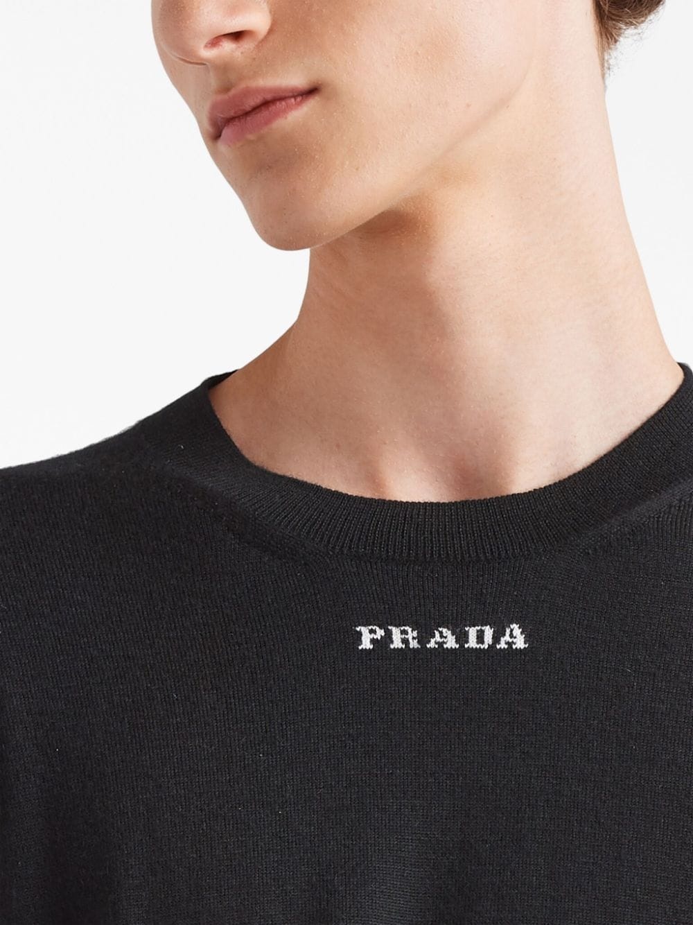 intarsia-logo cashmere jumper - 4