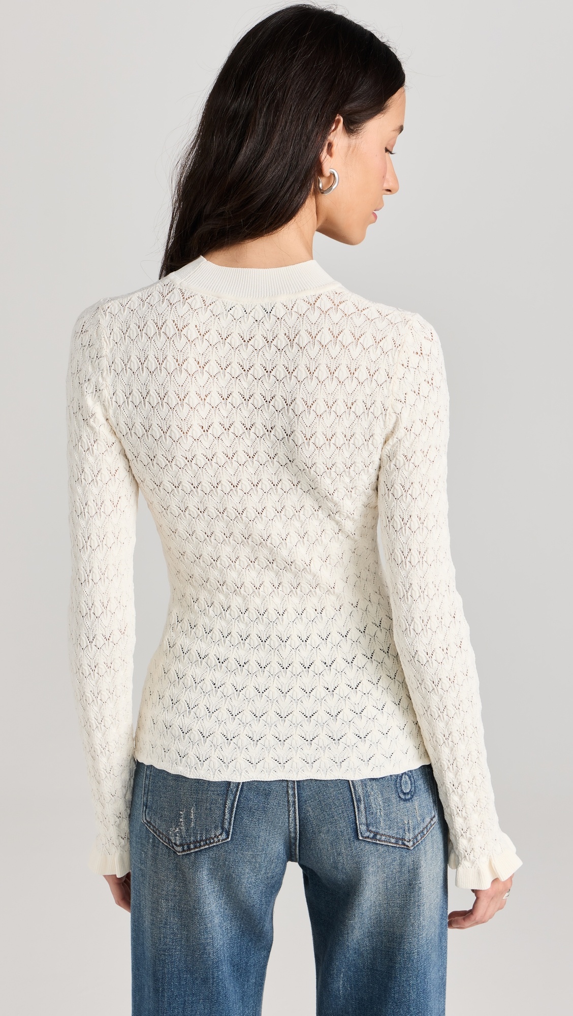 Rue Fine Knit Gauge Knit High Neck Sweater - 2