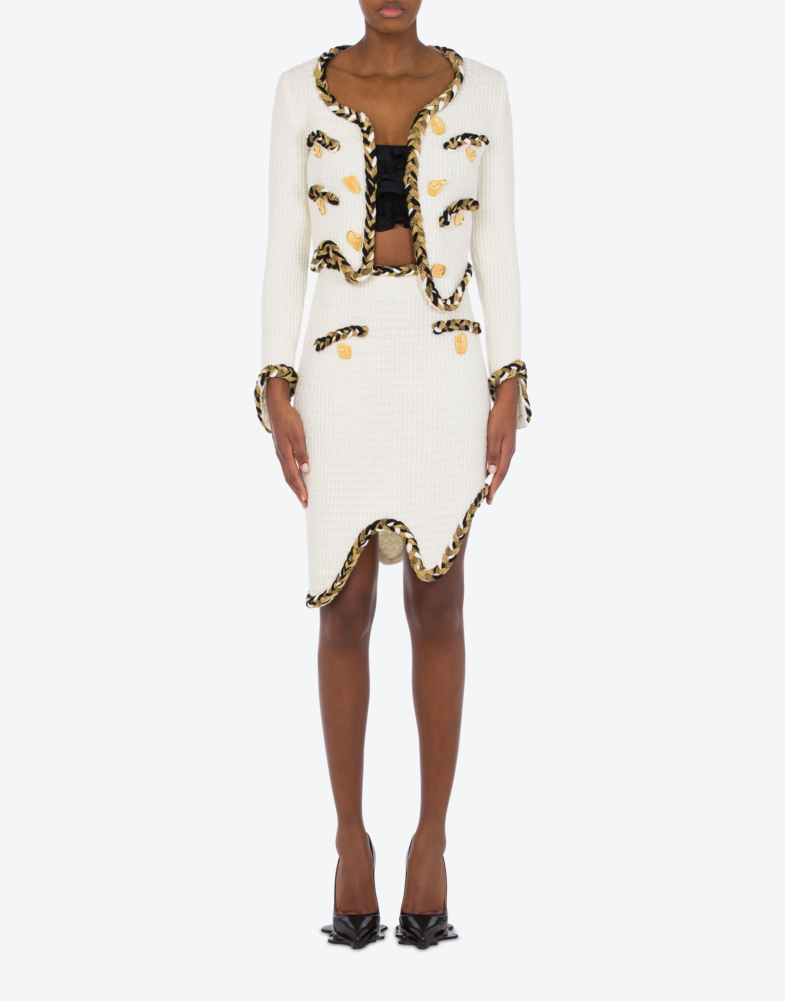 MORPHED EFFECT WOOL CARDIGAN - 2