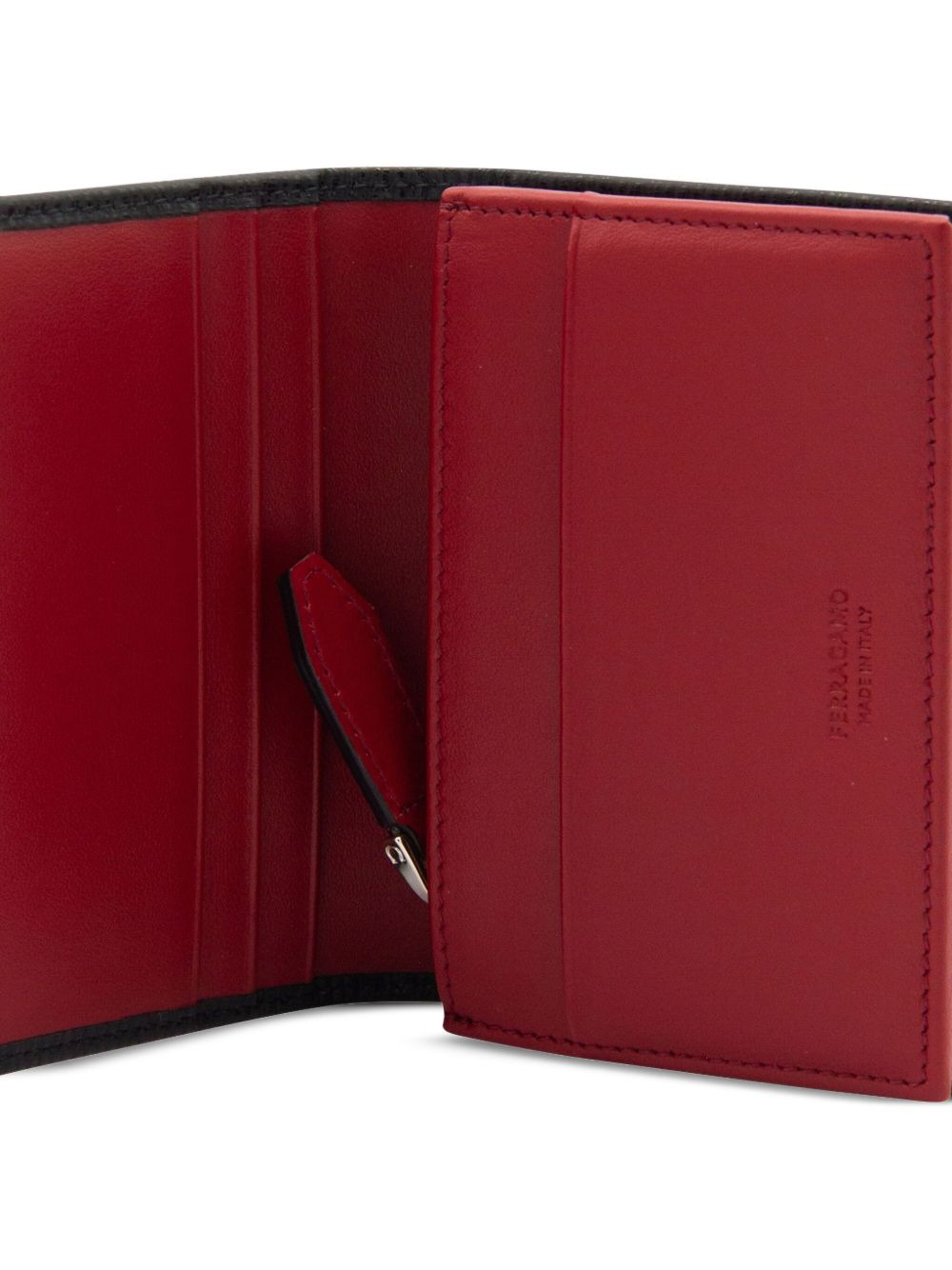 Gancini-embossed leather cardholder - 4