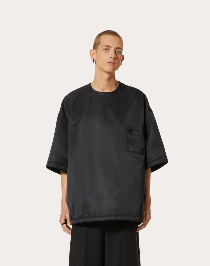 NYLON T-SHIRT WITH STUD DETAIL 3