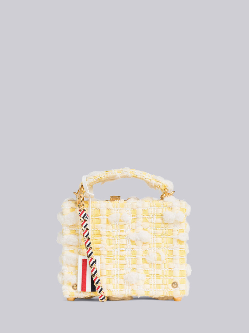 Twill Pouf Tweed Woven Chain Micro Attache Case 1