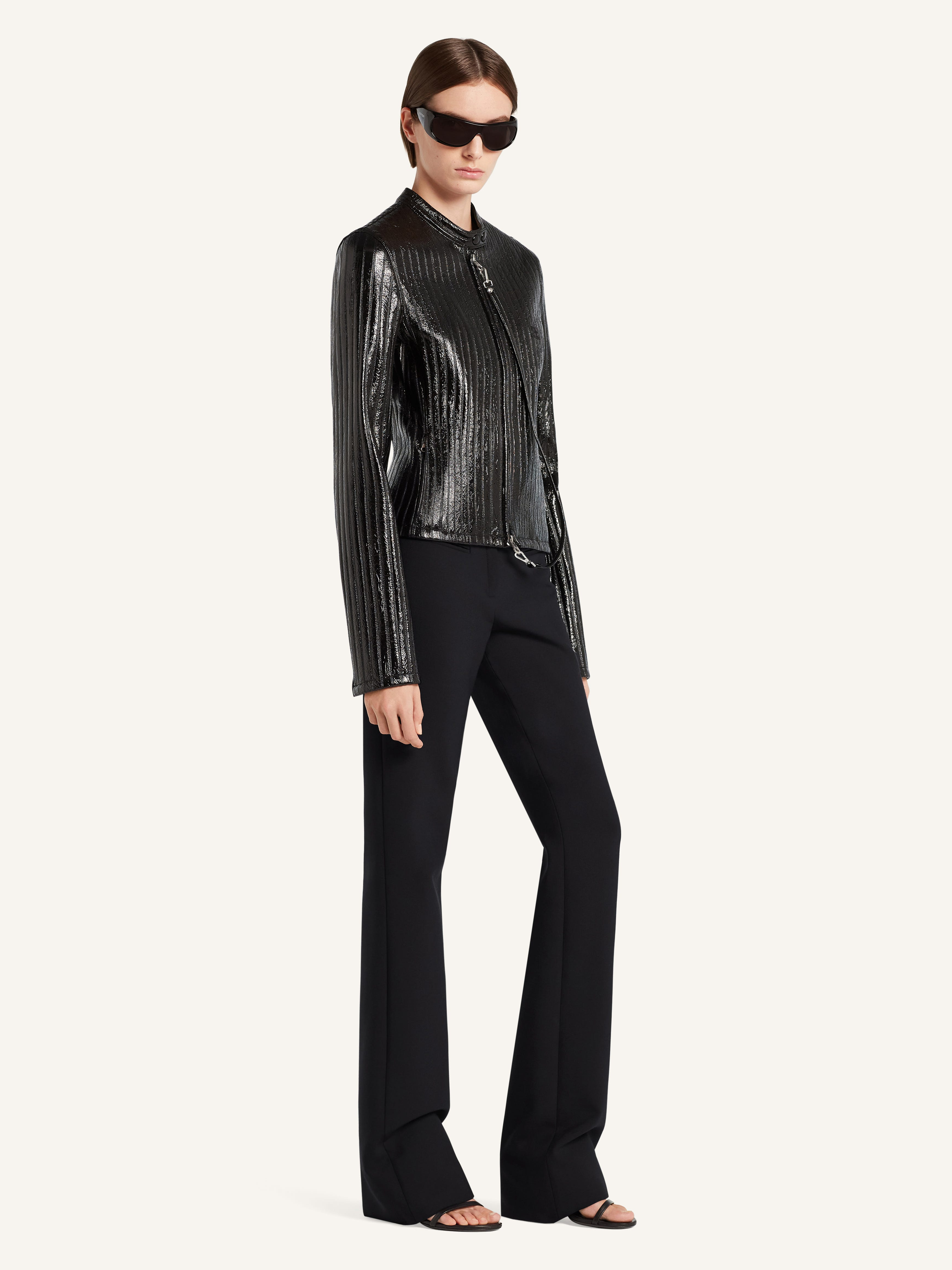 CITY STRIPED VINYL BIKER - 3