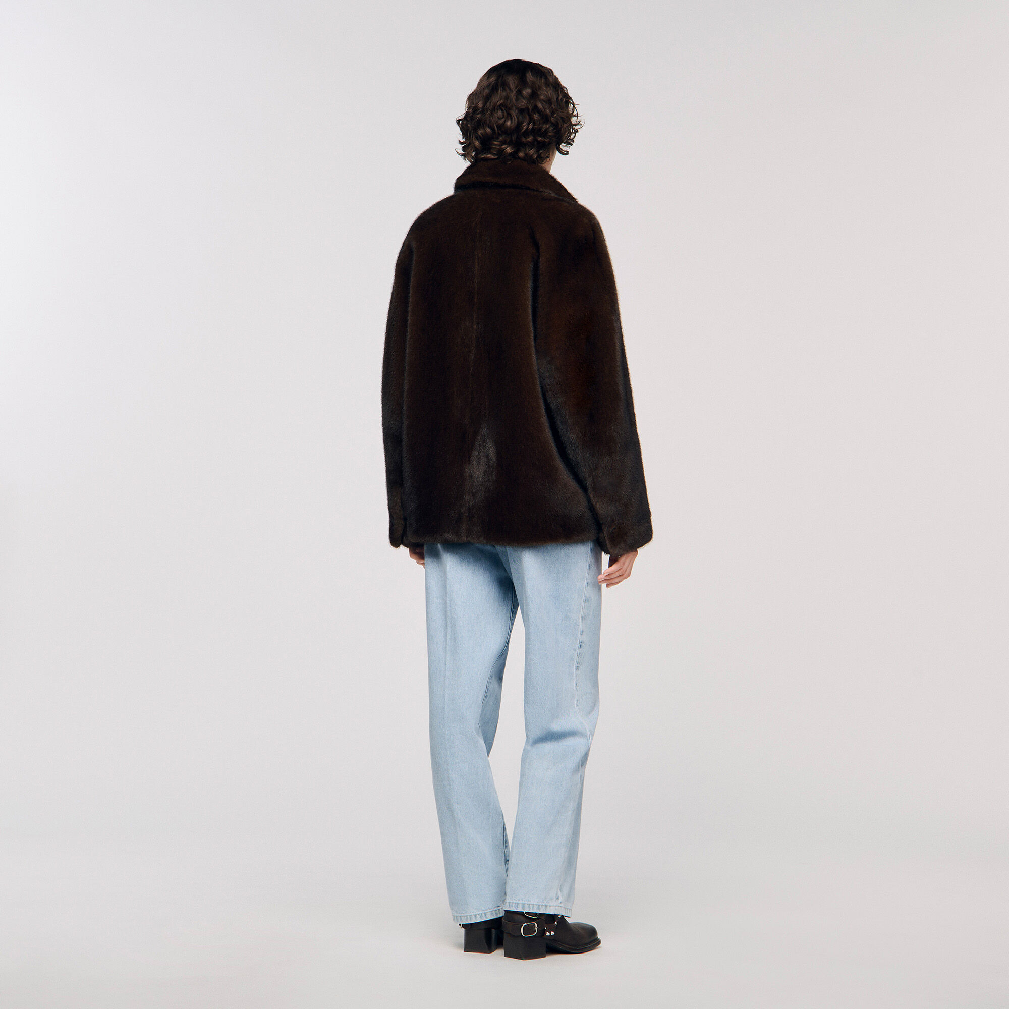 JACKET-STYLE FAUX FUR COAT - 5