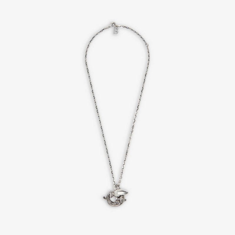 Women's Zodiac Sign Aquarius Necklace in Silver 1