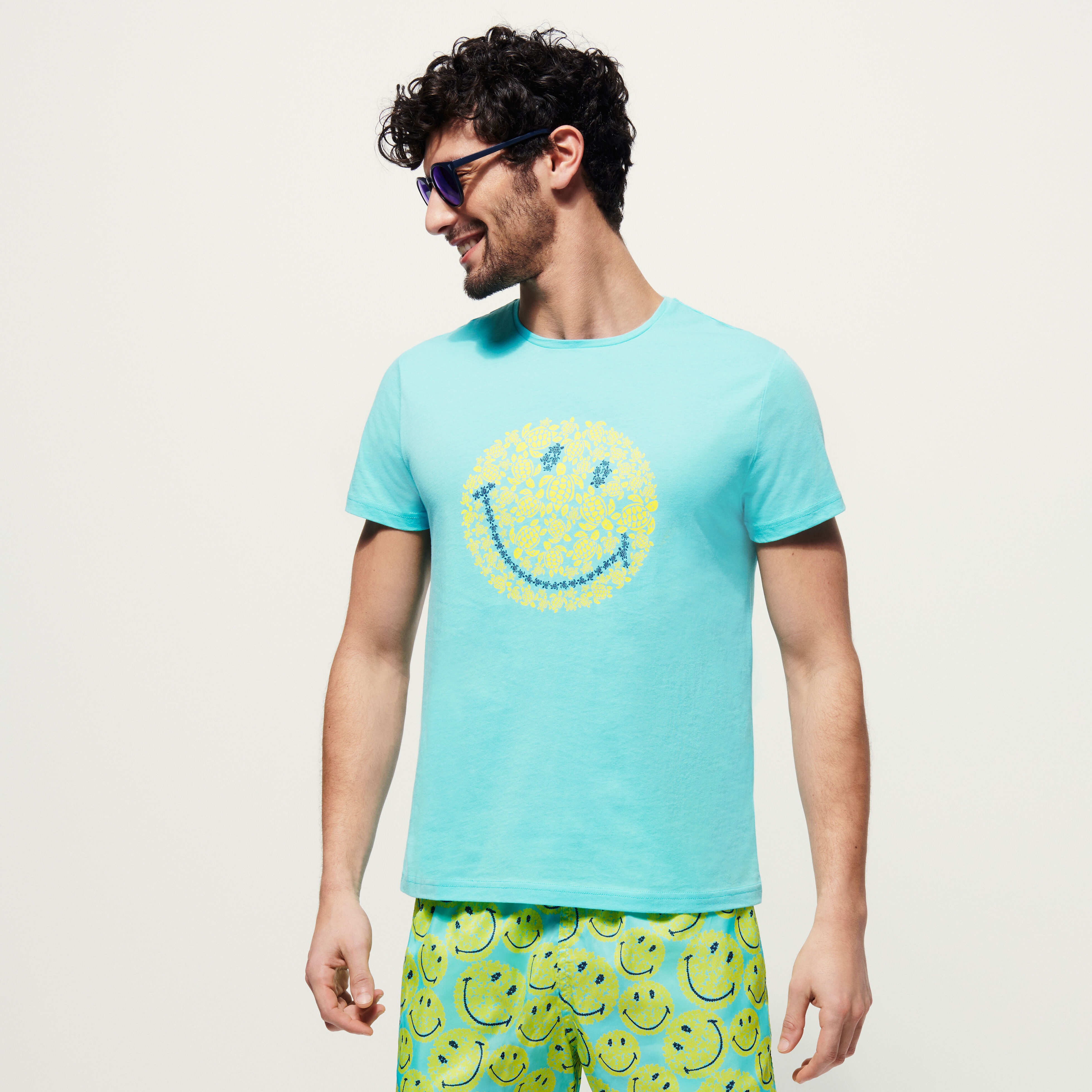 Men Cotton T-shirt Turtles Smiley - Vilebrequin x Smiley® - 3