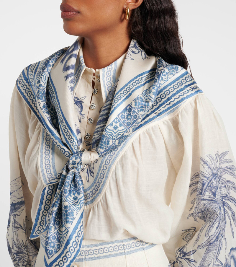 ALÉMAIS Villa Romantica silk scarf outlook