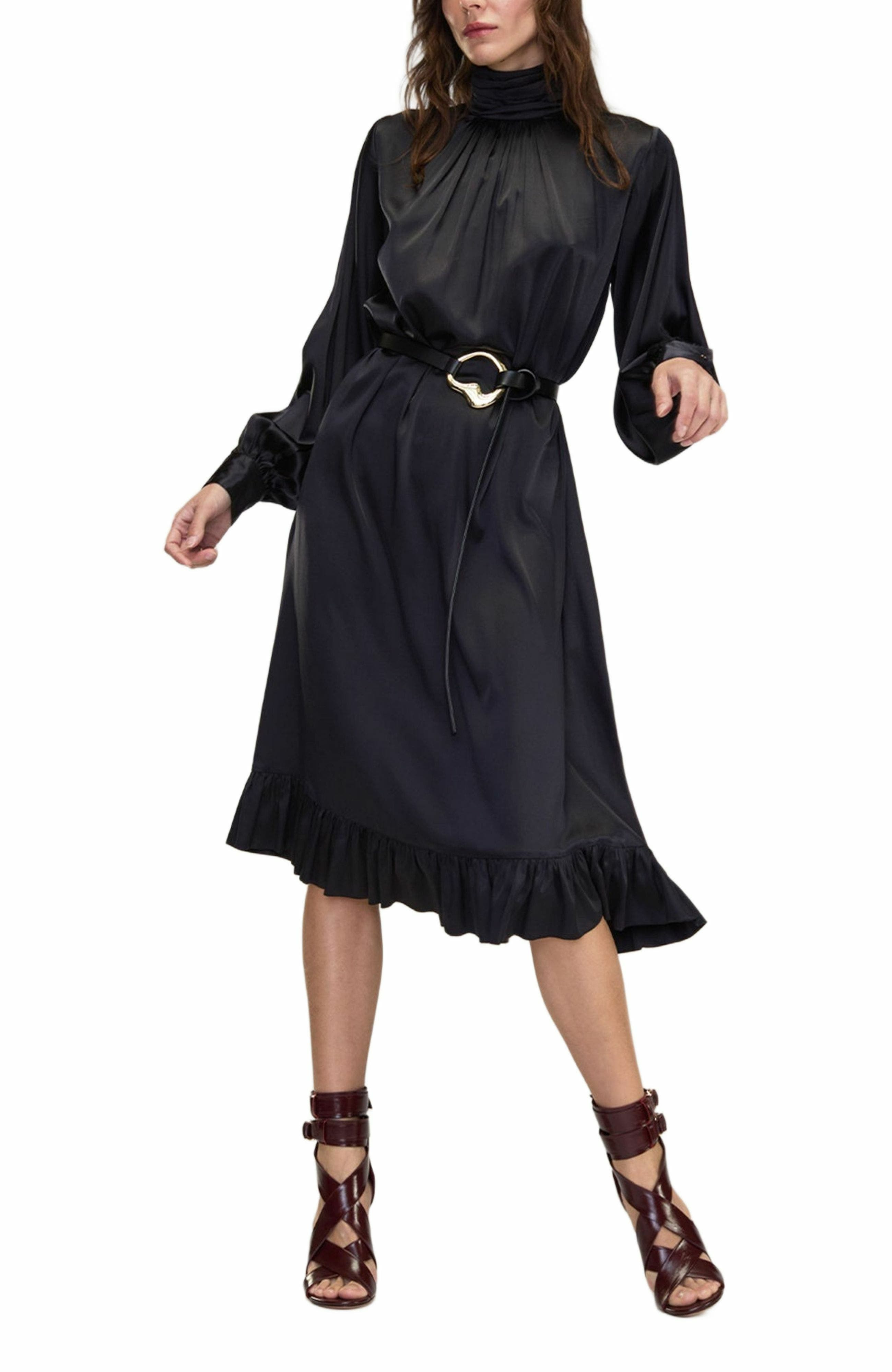 Cynthia Rowley Monroe Silk Charmeuse Dress in Black at Nordstrom - 5