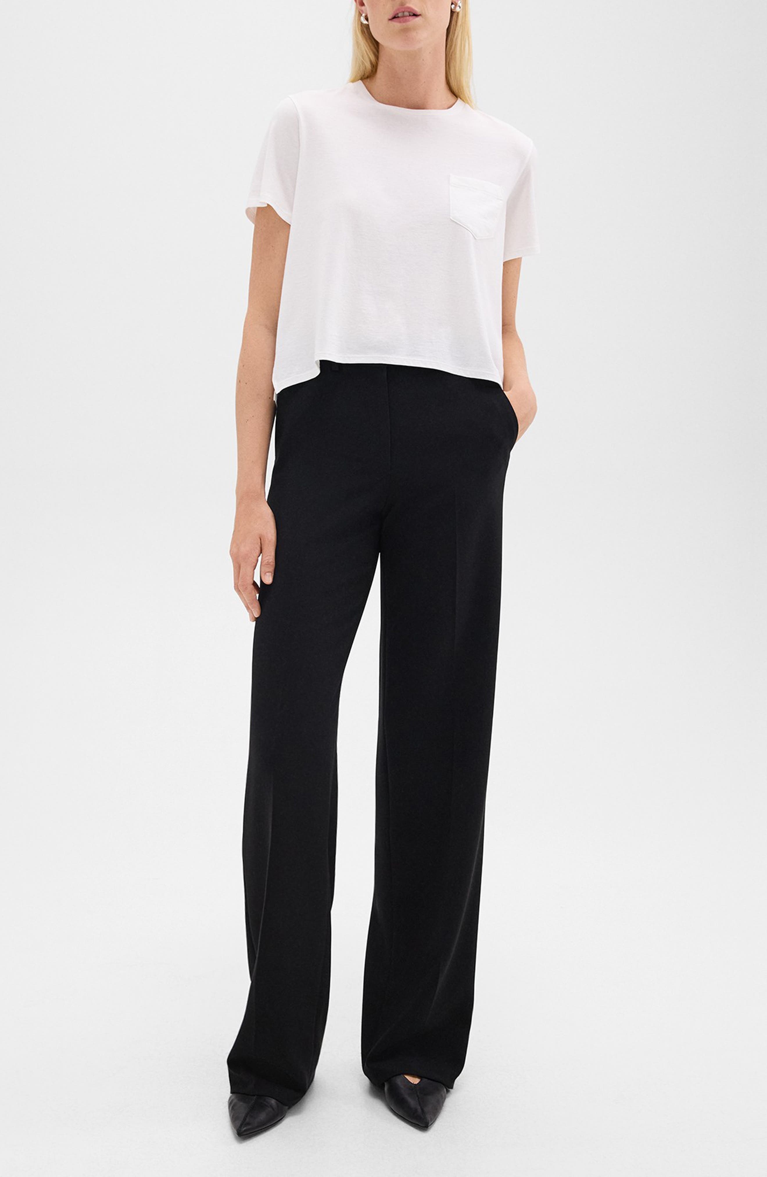 Theory Easy Apex High-Low Pocket T-Shirt in White at Nordstrom - 5