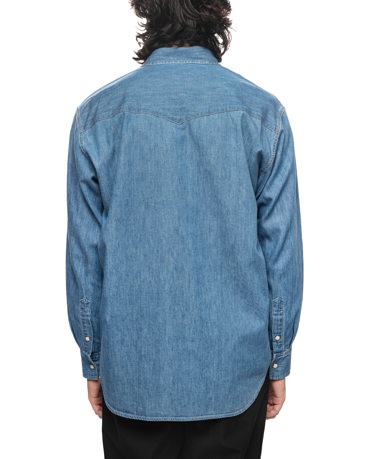 Selvedge Super Light Denim Shirt Washed Indigo - 3