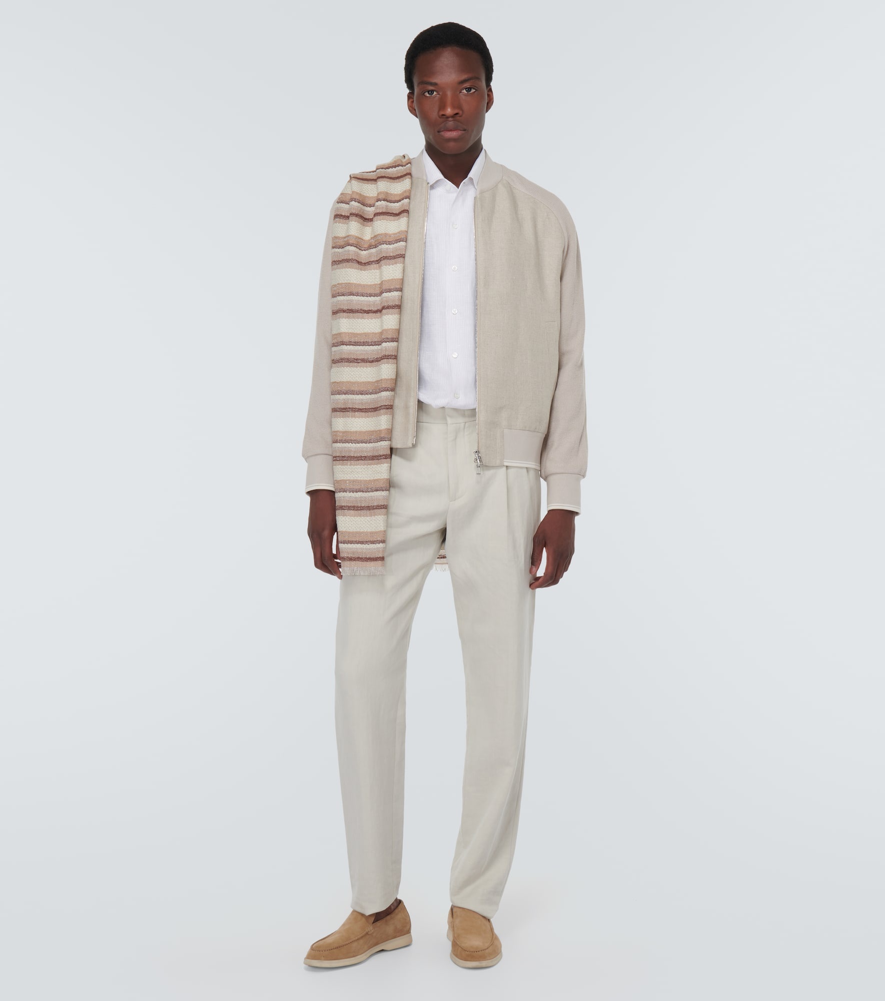 André striped linen shirt - 2